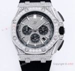 Iced Out Audemars Piguet Replica Watch -Clone Audemars Piguet R.O.O. Pave Diamond watch Chronograph